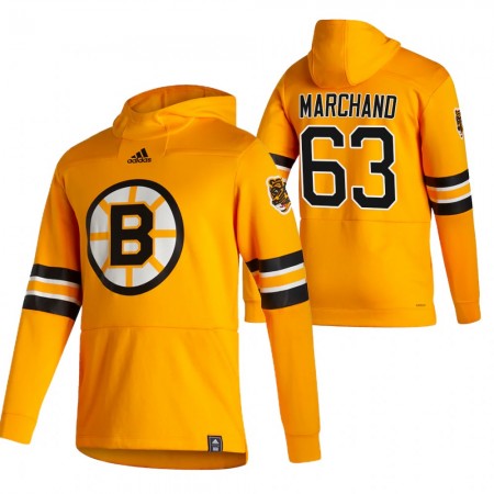 Boston Bruins Brad Marchand 63 2020-21 Reverse Retro Sawyer Hooded Sweatshirt - Herr